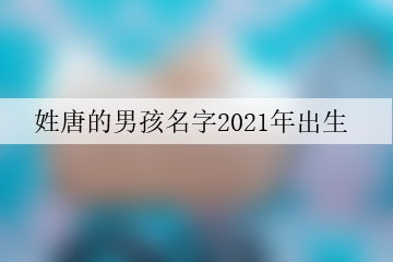 姓唐的男孩名字2021年出生