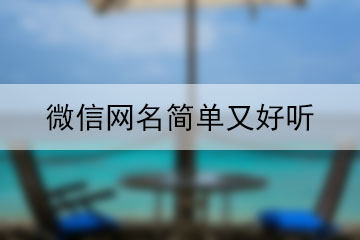 高雅有內涵的微信名字