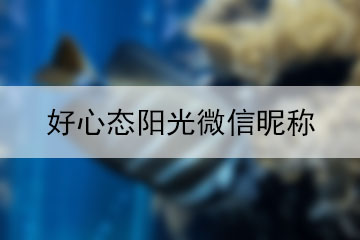 好心態(tài)陽(yáng)光微信昵稱(chēng)