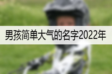 男孩簡(jiǎn)單大氣的名字2022年